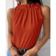 Basic Orange Plain Sleeveless Cami