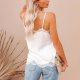 Stylish White Plain Sleeveless Cami