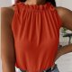 Basic Orange Plain Sleeveless Cami