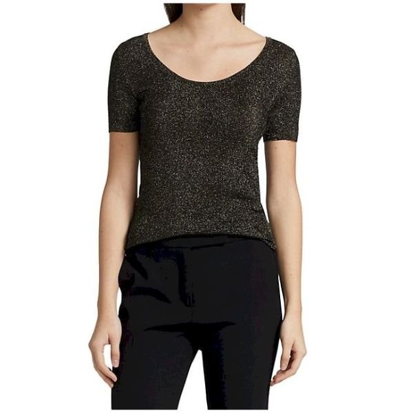 Metallic Short Sleeve Sweater