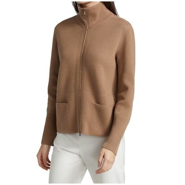 Full Zip Cashmere Sweater