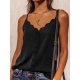 Chic Black Button Front Closure Cami