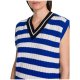 Sleeveless Stripe Wool Knit Top