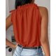 Basic Orange Plain Sleeveless Cami