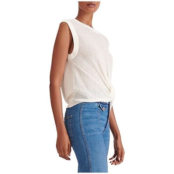 Twist Front Sleeveless Sweater