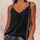 Chic Black Button Front Closure Cami