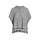 Lurex Stripe Knit Poncho Hoodie