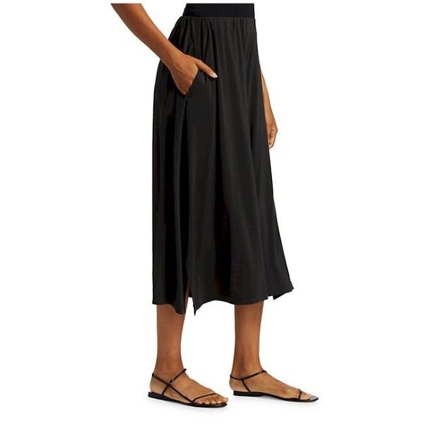 Draped Wide Leg Jersey Pants