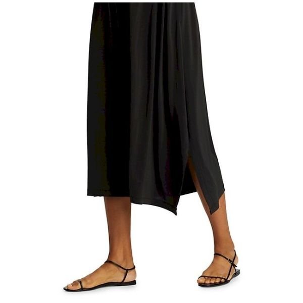 Draped Wide Leg Jersey Pants